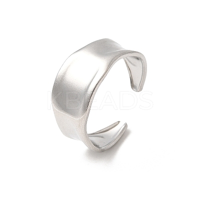 304 Stainless Steel Open Cuff Rings for Women RJEW-H261-05P-1