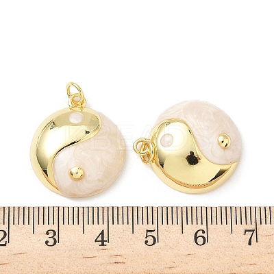 Brass Enamel Pendants KK-B141-11G-1
