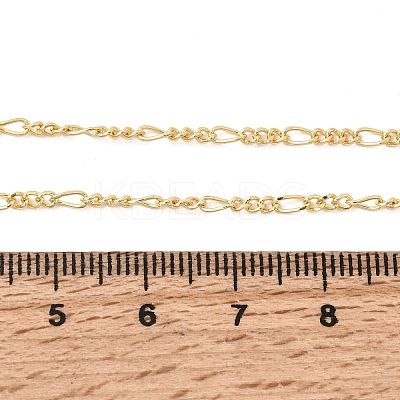 Brass Figaro Chain Necklaces for Women NJEW-B157-02G-1