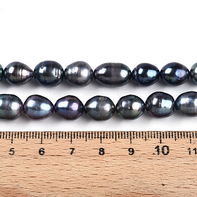 Natural Cultured Freshwater Pearl Beads Strands PEAR-N012-09F-01-1