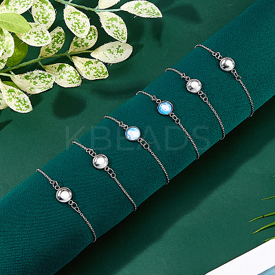 20Pcs 304 Stainless Steel Slider Cable Chain Slider Bracelet Makings DIY-DC00001-1