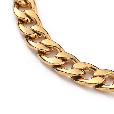 Men's 304 Stainless Steel Cuban Link Chain Bracelets BJEW-JB05611-02-1