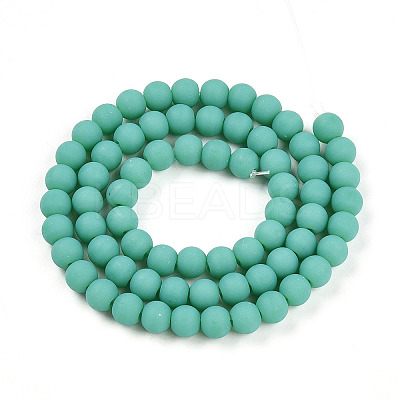 Opaque Glass Beads Strands X-GLAA-T032-P6mm-MD12-1