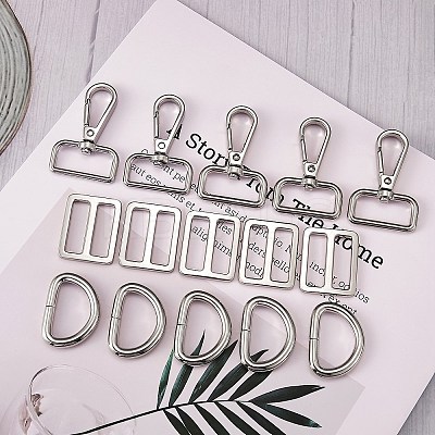 15Pcs 3 Style Iron D Rings FIND-SZ0002-18-1