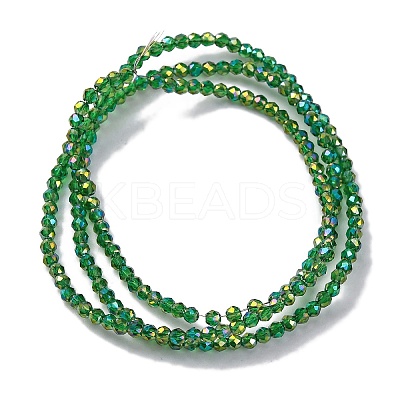 Transparent Electroplate Glass Beads Strands EGLA-H107-01A-AB07-1