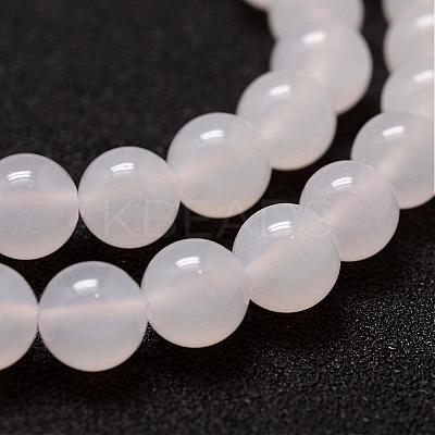 Natural White Agate Bead Strands G-G880-03-6mm-1