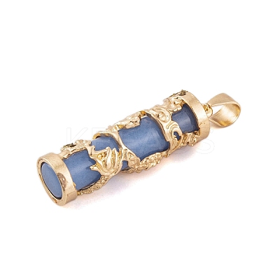 Synthetic Luminous Stone Column Pendants FIND-C058-01G-02-1