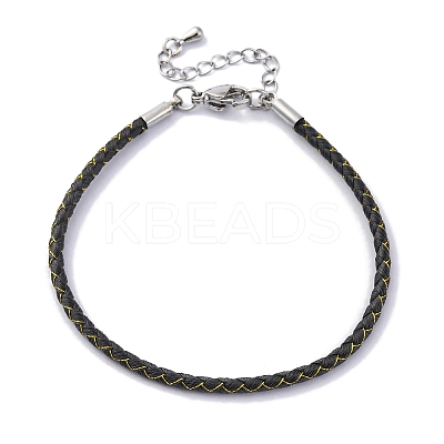Polyester Cord Braided Bracelet Makings MAK-Z003-01P-04-1
