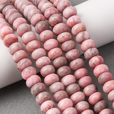 Natural Pink Zebra Jasper Beads Strands X-G-D481-13-1