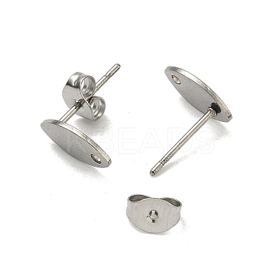 Non-Tarnish 304 Stainless Steel Stud Earring Findings X-STAS-R063-36-1