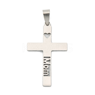 Non-Tarnish Mother's Day 201 Stainless Steel Pendants STAS-N103-188P-1