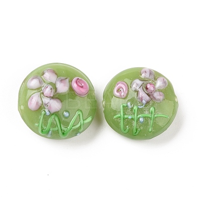 Handmade Bumpy Lampwork Beads Strands LAMP-K027-06I-1
