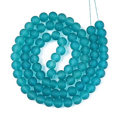 Baking Paint Transparent Glass Bead Strands GLAA-S031-10mm-37-1
