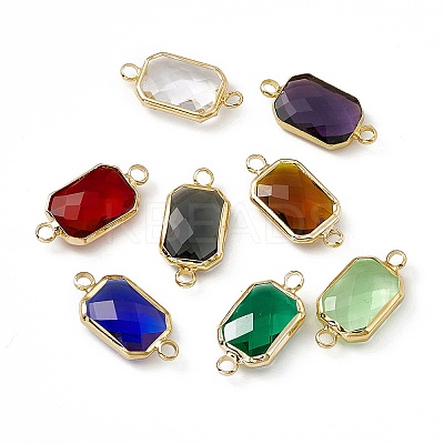 Transparent K9 Glass Connector Charms GLAA-A005-02LG-1