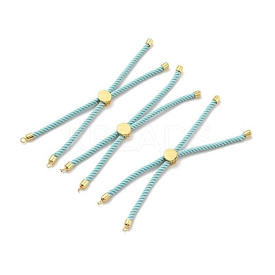 Half Finished Twisted Milan Rope Slider Bracelets FIND-G032-01G-04-1