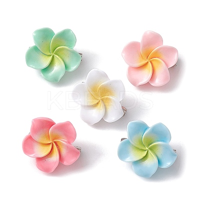 Resin Flower Brooch for Women JEWB-BR00152-1