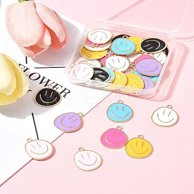 7 Colors Alloy Enamel Pendants ENAM-FS0002-05-1