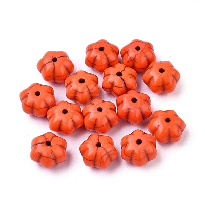 Autumn Theme Dyed Synthetic Turquoise Beads LS-X-G-M148-02-A-1