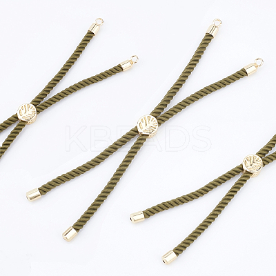 Nylon Twisted Cord Bracelet Making MAK-FH0001-04-RS-1