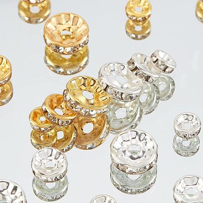 720Pcs 3 Style 2 Colors Iron Rhinestone Spacer Beads IFIN-NB0001-39-1