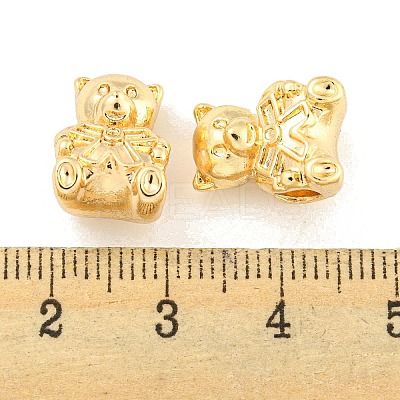 Rack Plating Alloy European Beads FIND-B034-36G-1