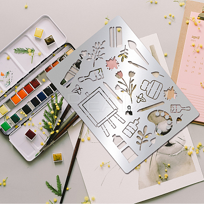 Stainless Steel Cutting Dies Stencils DIY-WH0289-037-1