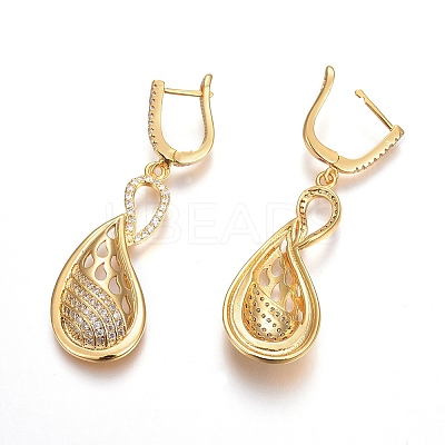Brass Micro Pave Cubic Zirconia Jewelry Sets SJEW-F189-03G-1