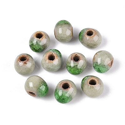 Handmade Crackle Porcelain Beads PORC-Q008-06B-10-1