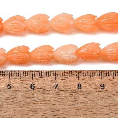 Synthetic Coral Dyed Carved Beads Strands SH-CBAE713-05B-1