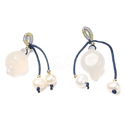 Natural Agate Pot Pendants KK-H445-08G-1