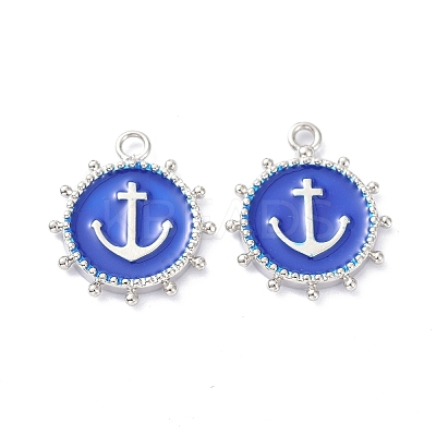 Eco-Friendly Stainless Steel Enamel Pendants STAS-C031-02P-01-1