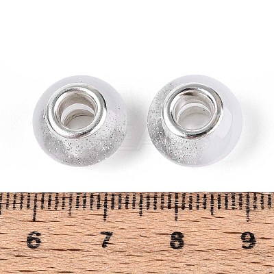 Transparent Resin Rondelle European Beads LS-RESI-N044-02L-1