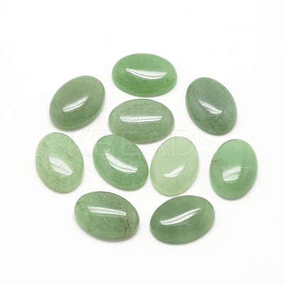 Natural Green Aventurine Cabochons X-G-R415-14x10-43-1