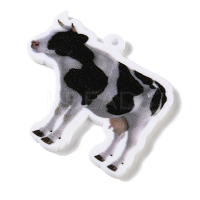 Opaque Printed Acrylic Pendants SACR-F018-01C-1