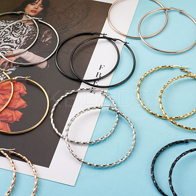 Stainless Steel Hoop Earrings STAS-TA0001-17-1