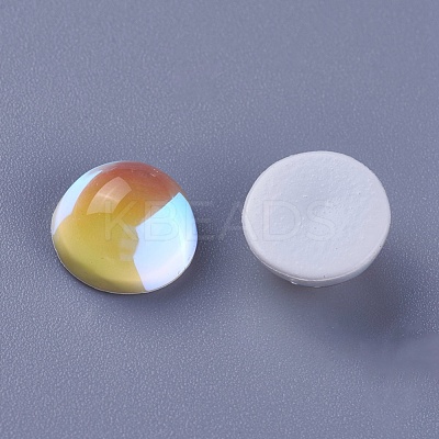 Flat Back K9 Glass Cabochons X-RGLA-F062-D-1