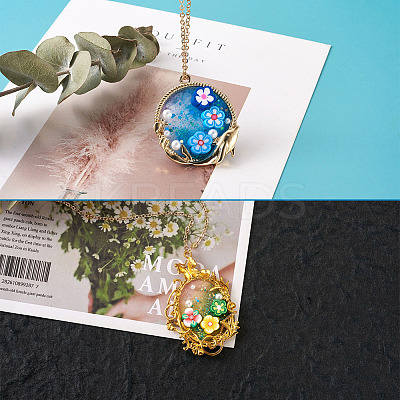 Handmade Polymer Clay Cabochons CLAY-TA0001-07-1