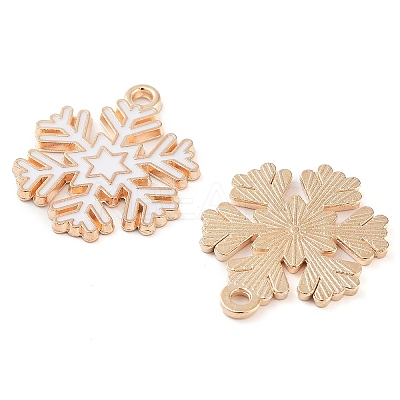 Christmas Theme Barrel Plating Alloy Enamel Pendants X-PALLOY-S192-01KCG-01-1