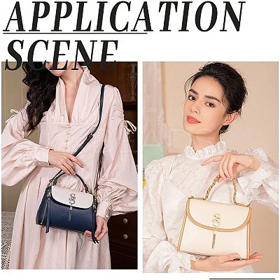 4Sets 2 Colors Double Letter S Alloy Tassels Style Bag Lock Decorations Accessories FIND-WR0003-63-1
