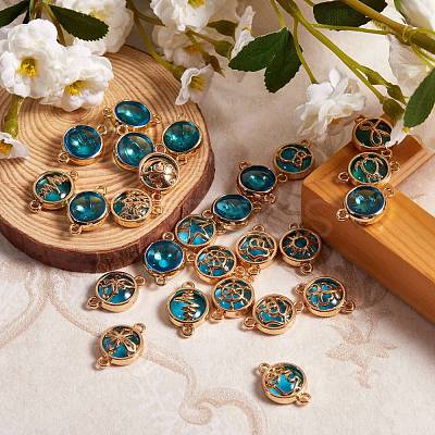 40Pcs 20 Style Glass Links/Connectors GLAA-SZ0001-28-1