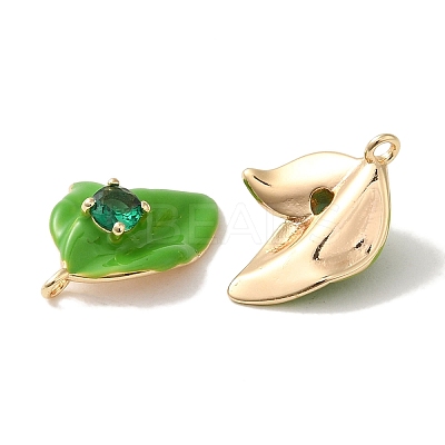 Brass Enamel Pendants KK-S368-06G-1