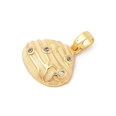 Brass Micro Pave Cubic Zirconia Pendants KK-R100-12G-03-1