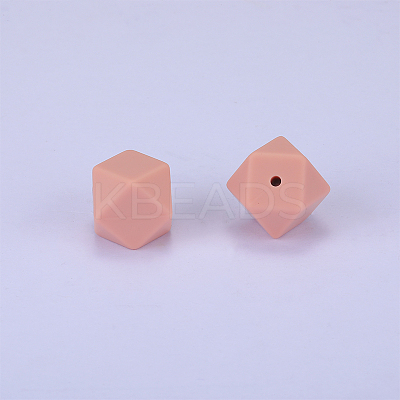 Hexagonal Silicone Focal Beads SI-JX0020A-74-1