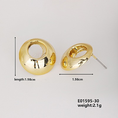 Fashionable Cute Flat Round Earrings for Hot Personalized Matching WX1077-23-1