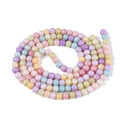 Ombre Effect Opaque Crackle Glass Beads Strands GLAA-Q106-01A-A09-1