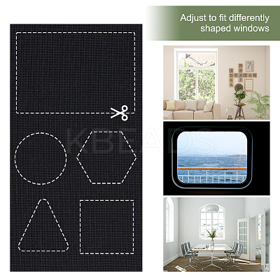 Polyester Portable Window Blackout Curtain for Travel AJEW-WH0471-139-1