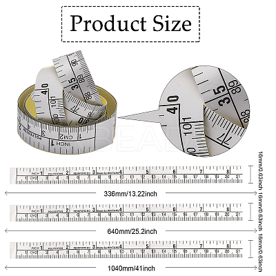 3Pcs 3 Style Self-Adhesive Workbench Measuring Tape TOOL-CA0001-26-1