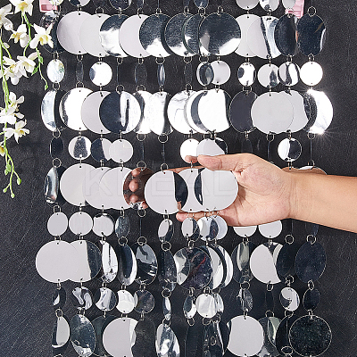 20Pcs PVC Sequin Round Beaded Curtain AJEW-CN0006-55B-1