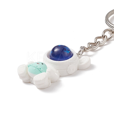 Cute Cartoon Astronaut Resin Pendant Keychain KEYC-JKC00405-1
