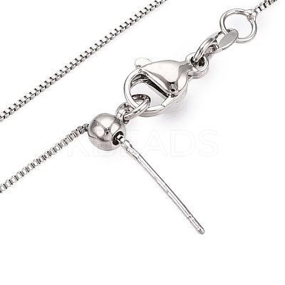Brass Box Chain Necklaces for Women NJEW-G084-09P-1